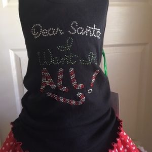 Black Bejewelled Xmas T